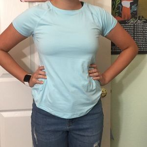 Active material teal shirt